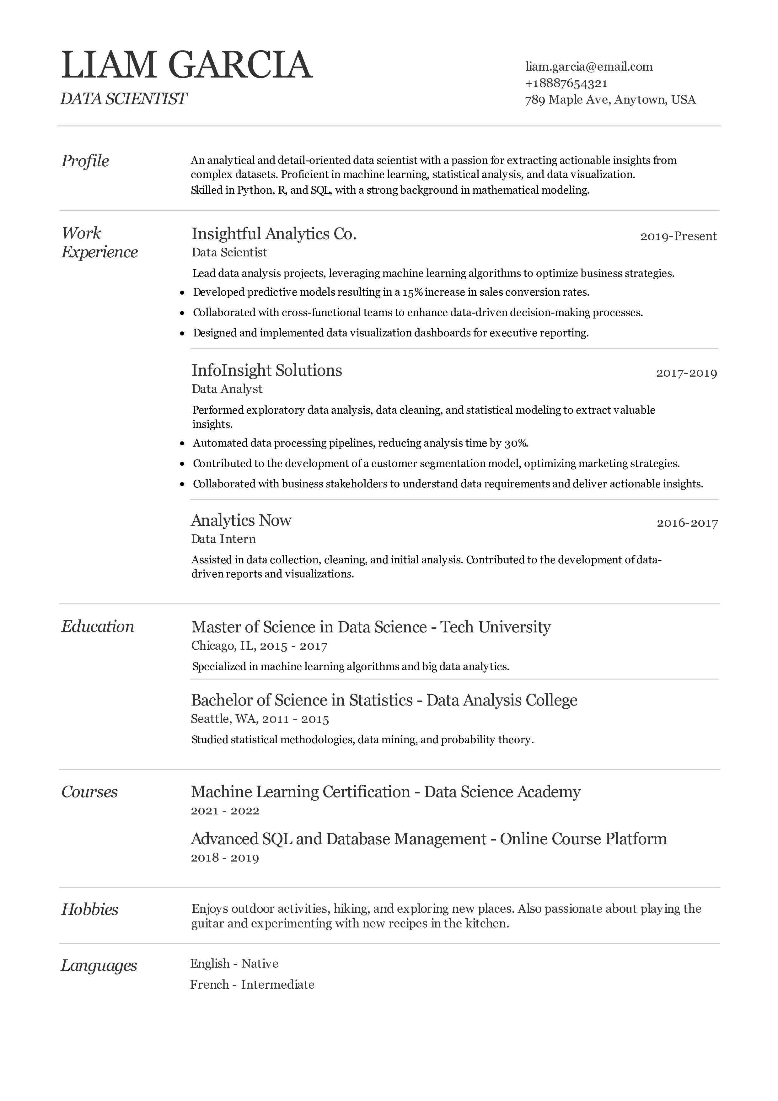 Resume Template - Ideal for presenting comprehensive content with a fresh perspective.